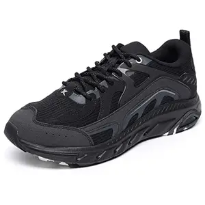 XTEP Men's Black Power Run Shock Absorbtion Sports Running Shoes (9 UK)