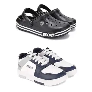 DRACKFOOT Men's Stylish Casual Shoes | Comfortable & Trendy Daily WearPremium Casual Shoes for MenGR-SPO-(2-Combo)-3014-1075-9 Multicolor