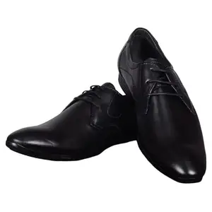 Gzon Mens Genuine Original Leather Formal Shoes with Lightweight & Slip Resistance | Best use for Office wear, (Black-04, Size-10)