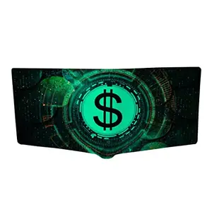 CRAFTSEVER Canvas Wallet for Men and Boys, 6 Card Holder, Bi-Fold Canvas Printed Genuine Wallet and Purse (Blue)