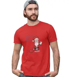REVAMAN How was Your Christmas: Cute Printed T-Shirt (Red) Best Gift for Kids Boys Girls
