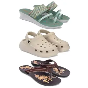 Women's Comfortable Sandal,Casual Lightweight Sandal for Everyday Wear | (COMBO-3)-1948-OO1-O21-8-EURO-39