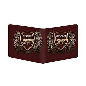 Bhavithram Products Arsenal Design Brown Canvas, Artificial Leather Wallet-PID34410