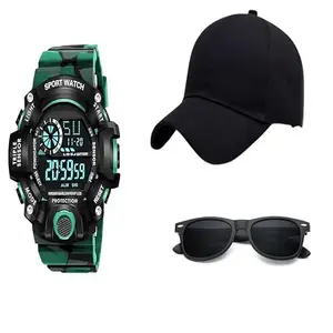 Digital Sports Watch for Boys & Men with Cap and Goggle