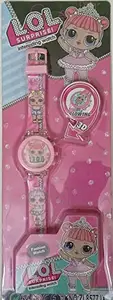 Rishi Quality Presents Glow Watch for Girls with Colourful Lights and time( Pink)