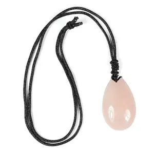 Reiki Crystal Products AAA Rose Quartz Pendant Natural Reiki Healing Crystal Stone Locket for Unisex