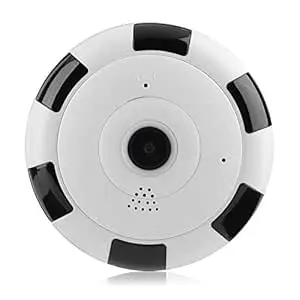 HD 1080 P Wi-Fi 360 Degree FishEye Panoramic CCTV Wireless Wi Fi Smart Camera with TF Card Slot, Night Vision, Motion Detection