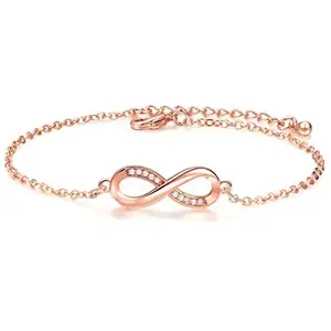 MYKI Infinity Love Silver Bracelet For Women & Girls