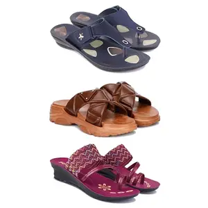 Women's Comfortable Sandal,Casual Lightweight Sandal for Everyday Wear | (COMBO-3)-1973-1890-1949-8-EURO-39