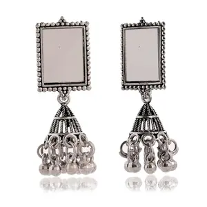 HUNNY GIFT AND FASHION STORE Jewellery Earrings for Women Oxidised Silver Jhumka earrings for Girls and Women E-20
