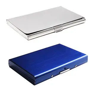 Stealodeal Full Blue Metal Limited Edition with Silver Stainless Steel Debit/Credit Card Holder (Unisex)