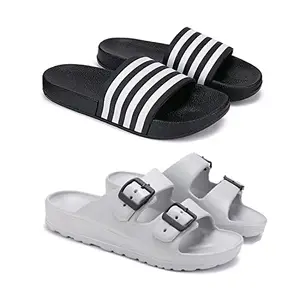 BERSACHE Chappal for Men | Perfect Flip-Flops for Men (Multicolour) (Pack of 2) Combo(MM)-3116-1903