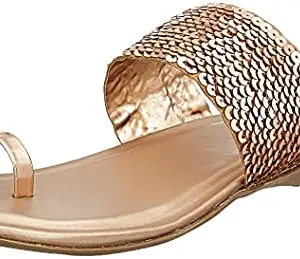 Sole Head Women's 220 Gold Fashion Sandals-7 UK (40 EU) (220ROSEGOLD40)