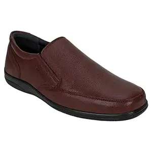 SeeandWear Leather Slip on Shoes for Men Brown
