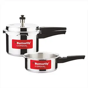 Butterfly Cordial 2 L, 3 L Induction Bottom Outer Lid Pressure Cooker (Small)