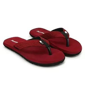 SOSU EVA Ultra Lightweighted and Comfortable All Seasons Outdoor Slippers for Men (Maroon, 9) (Slipper-375)