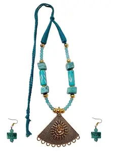 Traditiobal Tibetan Stylish Beads Pendant Necklace Jewellery set for women and Girls