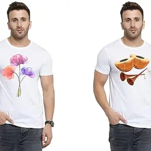 Shree Shyam Textile - Where Fashion Begins | DP-6905 | Polyester Graphic Print T-Shirt | | Pack of 2