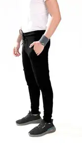 BLONDE Classfree Clothings Black Commando Track with Back Pocketfor Men Cotton Track Pant (Size XX-Large)