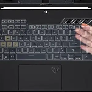 Capsa TPU Laptop Keyboard Cover Skin for ASUS TUF Dash 15 FX517ZM Laptop-Clear
