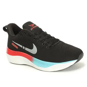 BLACKTOWN Men's Sports/Casual/Walking/Running/Walking shoesD-1 Black Silver-9