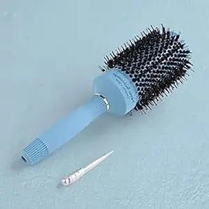 Homestic Hair Brush | Bristles Brush | Hair Brush with Paddle | Sharp Hair Brush for Woman | Suitable For All Hair Types | Curling Round Brush | TGX525 | Sky Blue