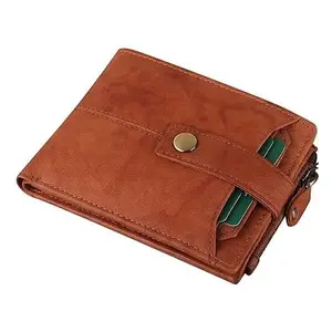 KREDZSTAY Genuine Leather Wallet for Men with ATM Card Wallet, Bifold Wallet, Flip Wallet, Extra Card Holder, Slim Bifold Wallet Purse for Men Leather (Plain)