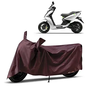AG MOTO Ather 450X Bike Cover Water Resistant Dust Proof UV Rays Protection in All Weather Conditions Bikes and Scooty Cover with Double Mirror Pockets and Safety Lock (Maroon Ather 450x)