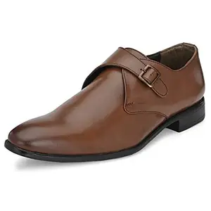 Burwood Men BW344-A Brown Leather Formal Shoes-10 UK (44 EU) (BW 345)