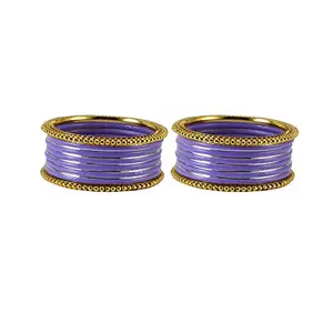 Vidhya Kangan Purple Plain Brass Bangle (ban14428-2.2)