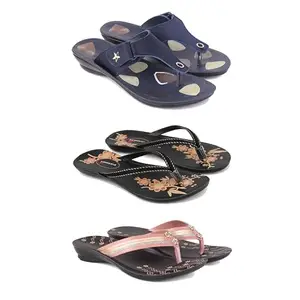 Women's Comfortable Sandal,Casual Lightweight Sandal for Everyday Wear | (COMBO-3)-1973-O20-1956-5