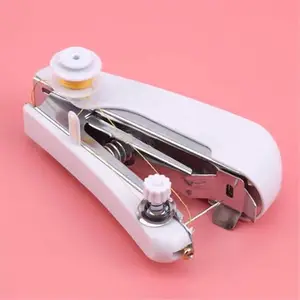 Mini Hand Sewing Machine Stapler Style Mini Machine Home Tailoring Silai Machine Emergency Stitching Handheld Sewing Machine For Emergency Stitching Material 10% Metal, 90% Plastic