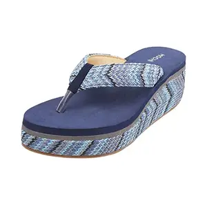 Mochi Women's Blue Synthetic Sandals 6-UK 39 (EU) (34-9938)