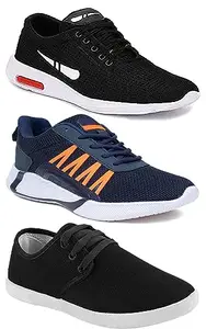 WORLD WEAR FOOTWEAR Soft Comfortable and Breathable Canvas Casual Shoes for Men (Multicolor, 9) (S13216)