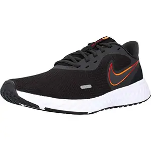 Nike Revolution 5-Black/DK Smoke Grey-Total Orange-Gym RED-BQ3204-014-6UK