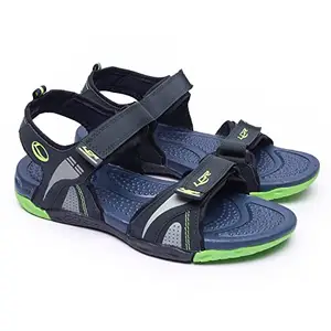 Lancer EARTH-321NBL-PGN Men's Navy Blue/Parrot Green Outdoor Sports Sandals & Floaters