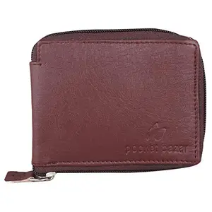 pocket bazar Men's Wallet Casual Brown Artificial Leather Wallet (5 Card Slots)