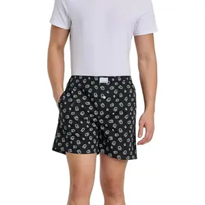 SNITCH Side Pockets Charcoal Grey Printed Boxers