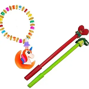 brown leaf Airplane Toy Rakhi with Cartoon Pens For Kids For Raksha Bandhan (2 Pen 1 Sparrow Rakhi)