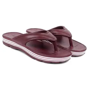 Pampy Angel V-Snow Women's Flip Flops Slides Back Open Household Comfortable Slippers Maroon,38 (Euro)