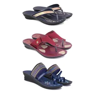 Women's Sandals | Lightweight Wear| Stylish & Easy to Wear For Women'SPCV-SAN-(3-COMBO)-1957-1974-1953-8