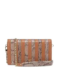 Da Milano Sling Leather Wallet for Women - Caramel