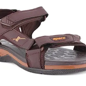 Sparx mens SS 573 | Latest, Daily Use, Stylish Floaters | Tan Sport Sandal - 8 UK (SS 573)