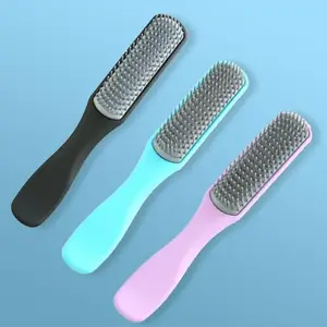 Homestic Hair Brush | Flexible Bristles Brush | Hair Brush with Paddle | Straightens & Detangles Hair Brush | Suitable For All Hair Types | Hair Brush Styling Hair | Small | Set of 3 | Multi