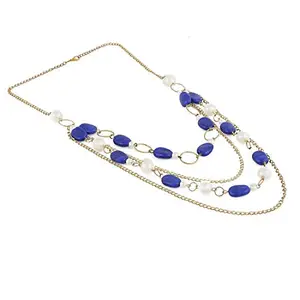 Shashwani Blue Beads Fashion Necklace-PID28878