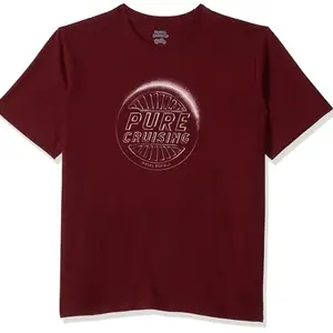 Royal Enfield Men's Classic Fit T-Shirt (TSS240072_Burgundy 3XL)