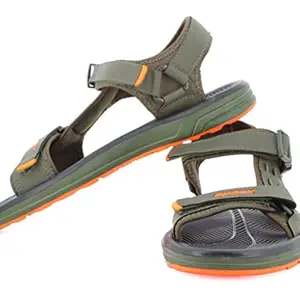Sparx Men SS-569 Olive Neon Orange Floater Sandals (SS0569G_OLNO_0010)