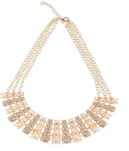 The pari Pearl & Rhinestones Beautiful Necklace