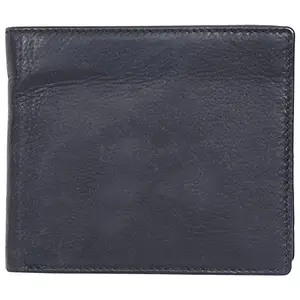 Leatherman Fashion LMN Genuine Leather Black Unisex Wallet (4 Slots)