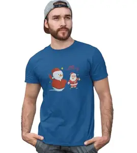 Bag It Deals Selfie Santa: Cute Printed T-Shirt (Blue) Elegant Gift for Kids